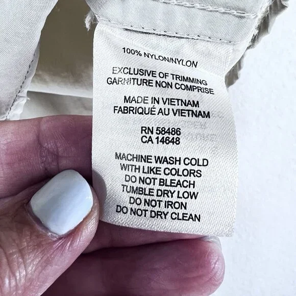 White Sierra Outdoor Shirt Beige Medium Fishing Hiking Vented Rolled Sleeves - Picture 12 of 16